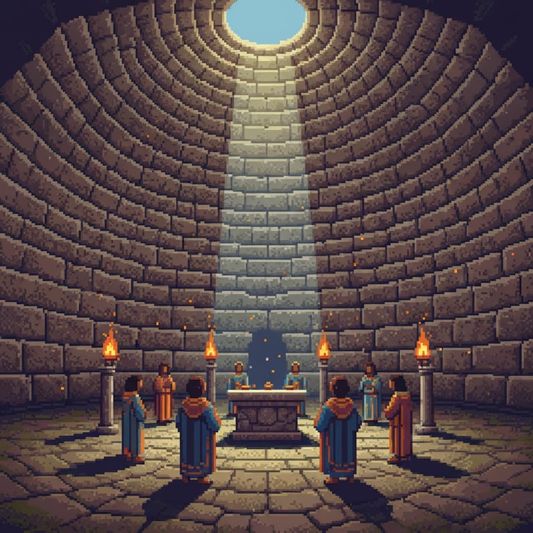 Sacred Tholos Ceremony — AI-generated collectible card | Treasury of Atreus