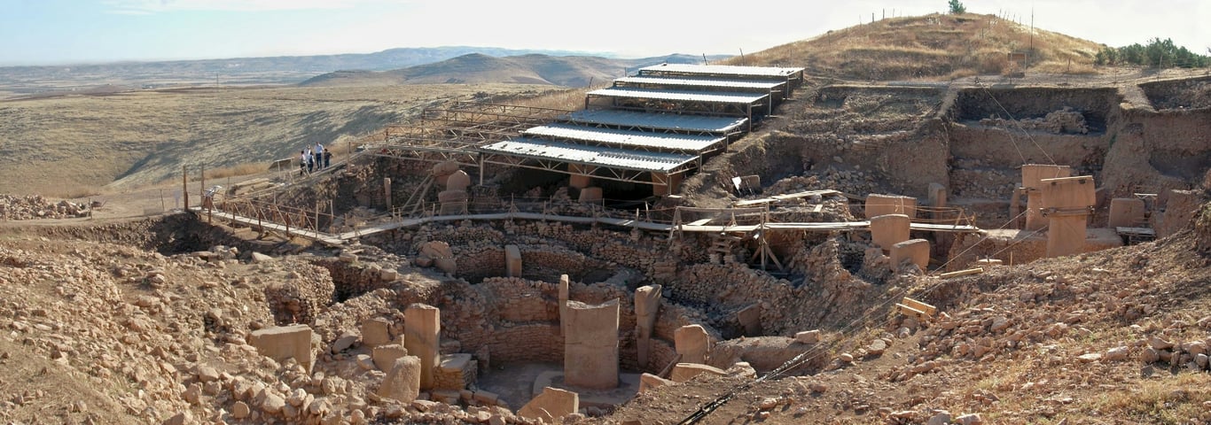 Gbekli Tepe Panoramic View Southern Excavation 134 Wm 12756686 — Göbekli Tepe