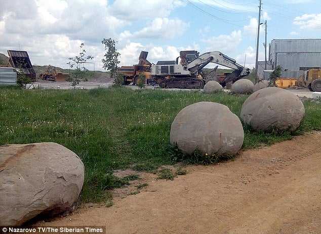 Giant Stone Spheres On Display Nazarovo District — Siberia's Jurassic Pearls