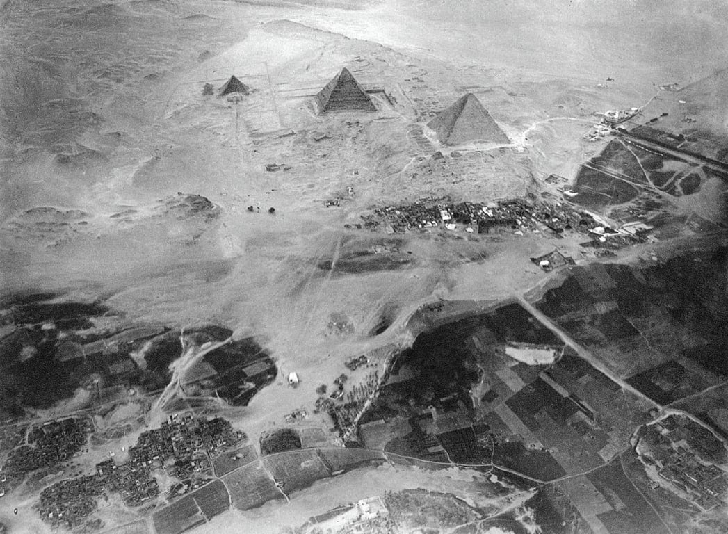 Giza Pyramid Complex From Balloon 127 Wm 3254365 — Giza Pyramid Complex