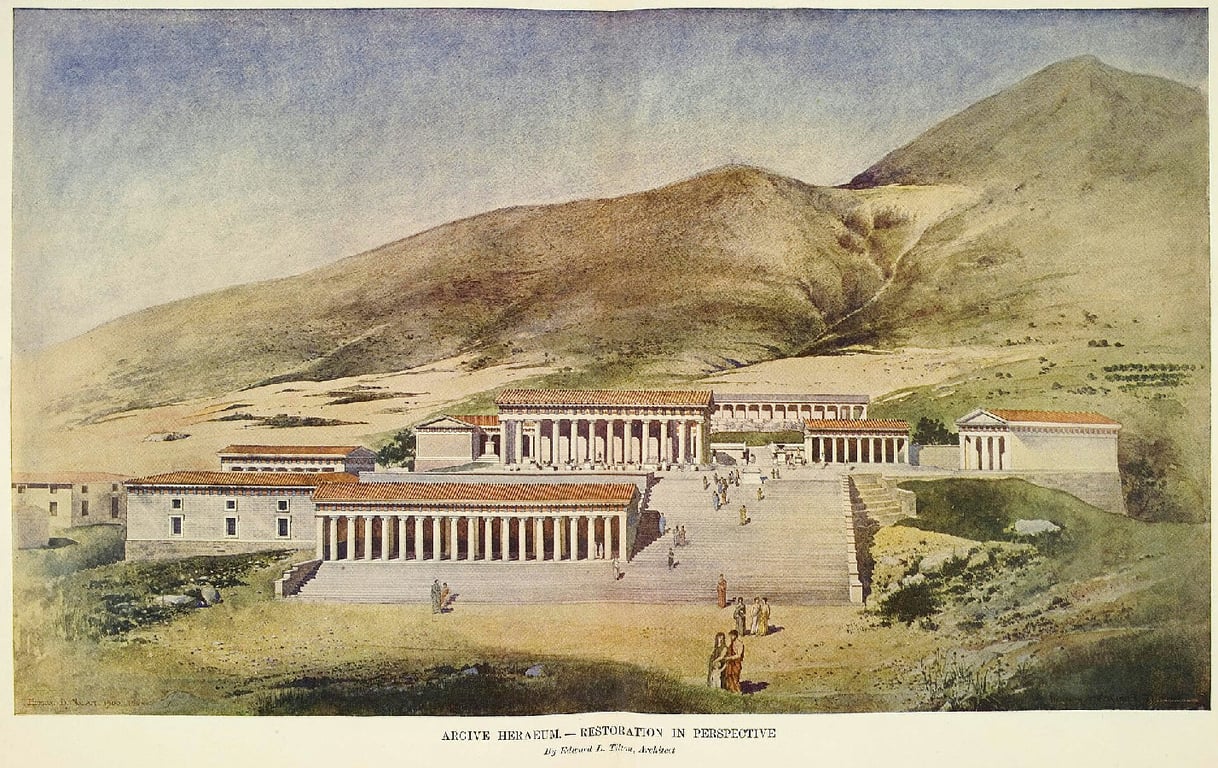 Heraion Of Argos Reconstruction 1902 138 Wm 46854859 — Heraion of Argos