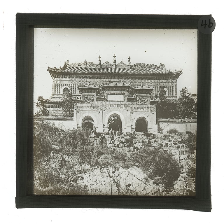 Historic Photograph Of The Old Summer Palace (Yuanmingyuan) In Beijing, China — original vintage photograph | Old Summer Palace (Yuanmingyuan) in Beijing, China