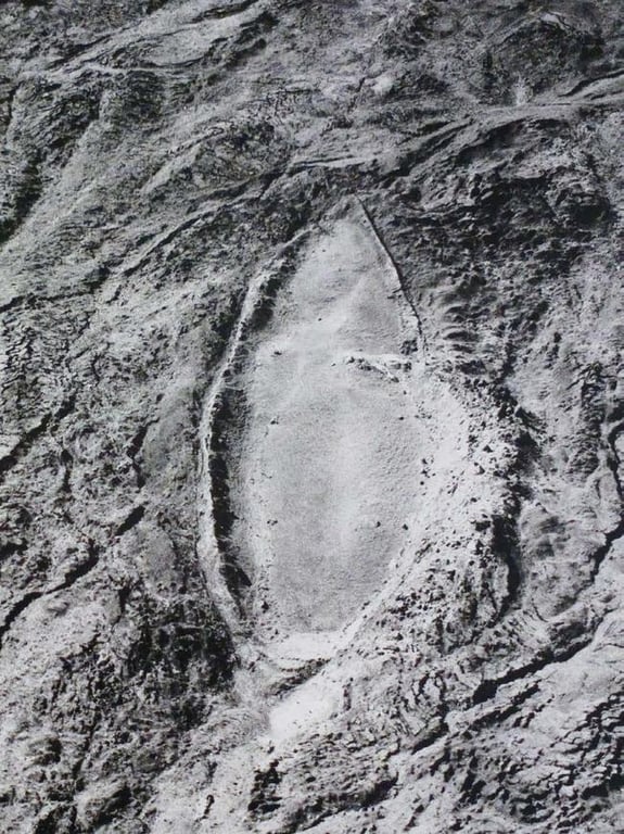Historical Early Photograph Durupinar Formation — Noah's Ark Remains