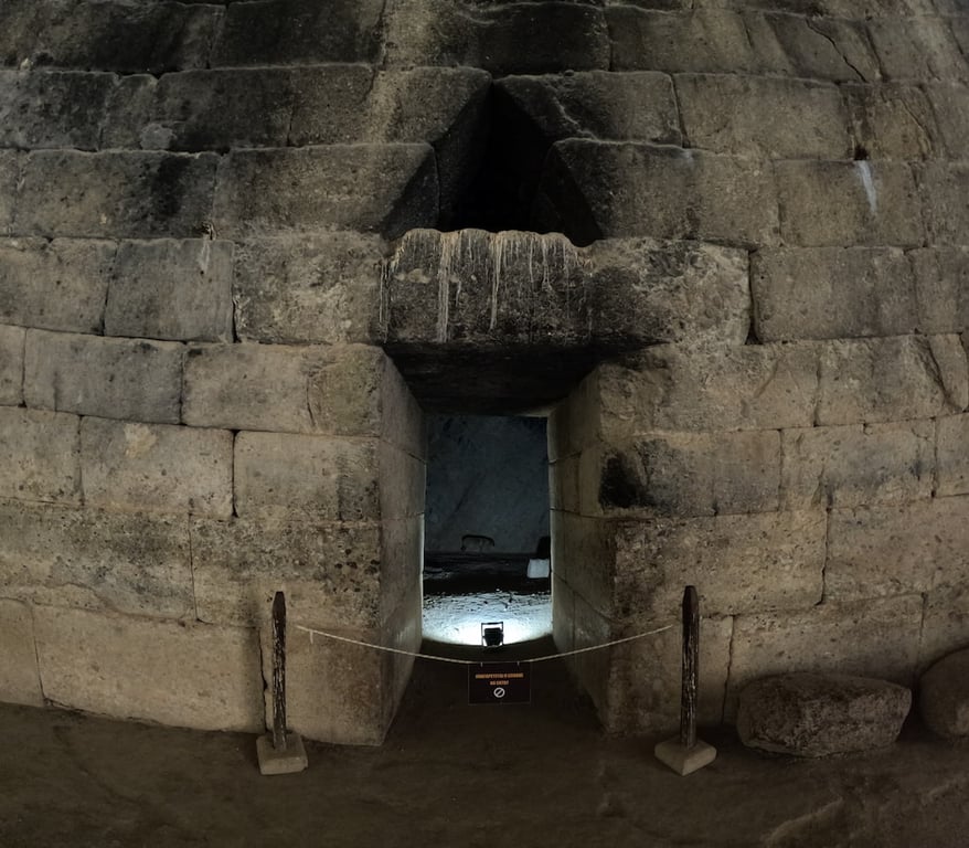 Inside Treasury Atreus Doorway — Treasury of Atreus