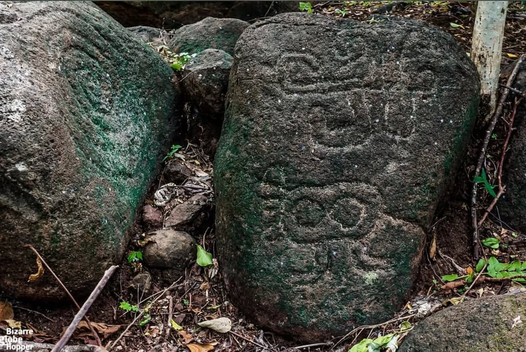 Intricate Patterns Ancient Rock Art — Ometepe Ancient Petroglyphs