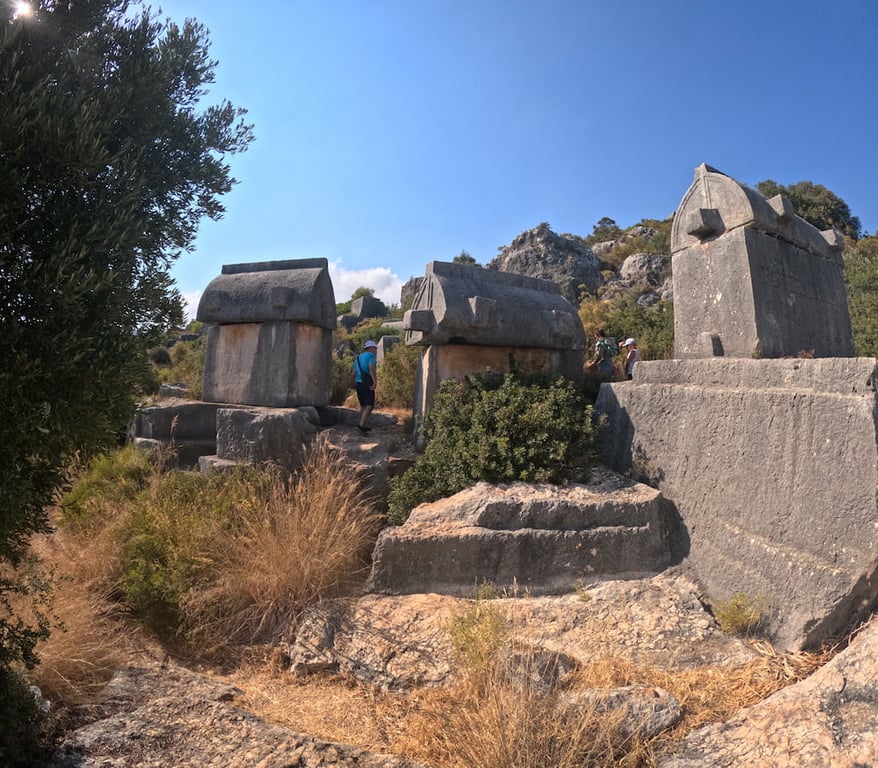 Lycian Stone Monuments Turkey — Dolochiste Submerged City