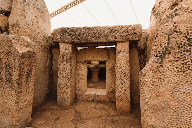 Megalithic Doorway Mnajdra Temples — Mnajdra Archaeological Park
