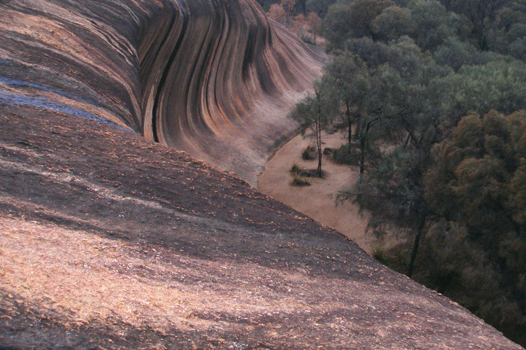 Natural Geology Australia Wave Rock From Above — Wave Rock Australia