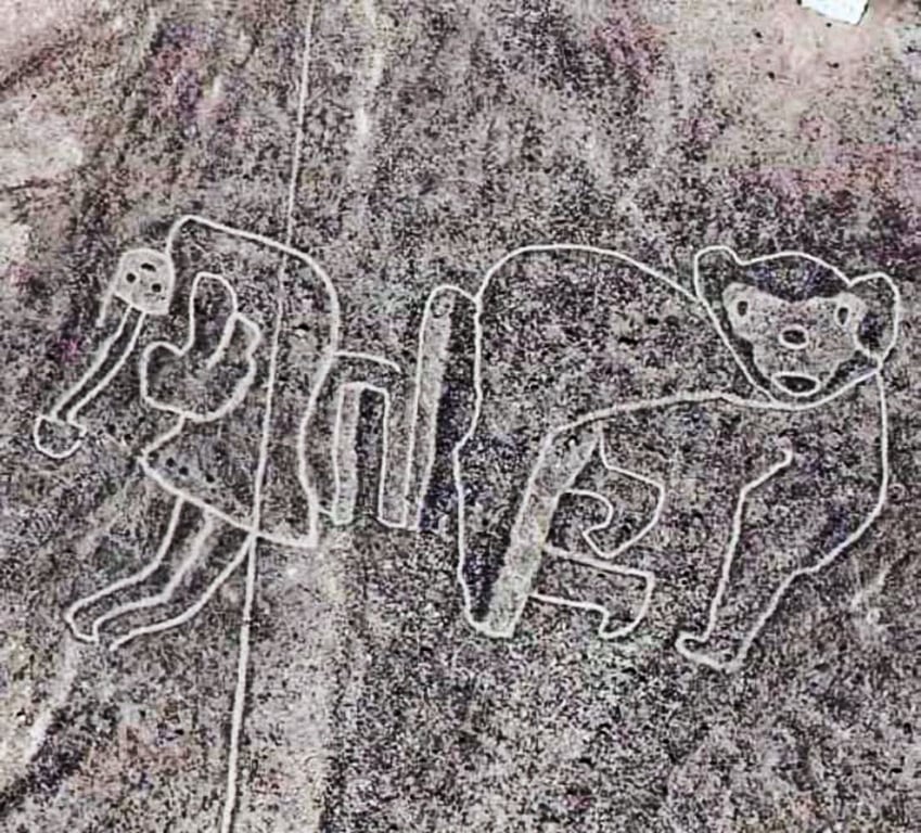 Palpa Geoglyphs Monkey Shapes — Palpa Lines Peru