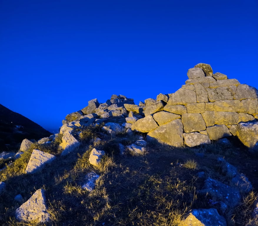 Ruins Ancient Pyramid Greece — Pyramid of Hellenikon