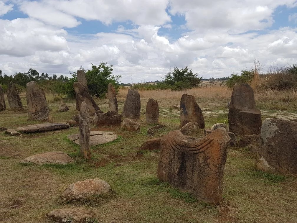 Stelae Field Stone Inscriptions Tiya Site — Tiya Stelae Field
