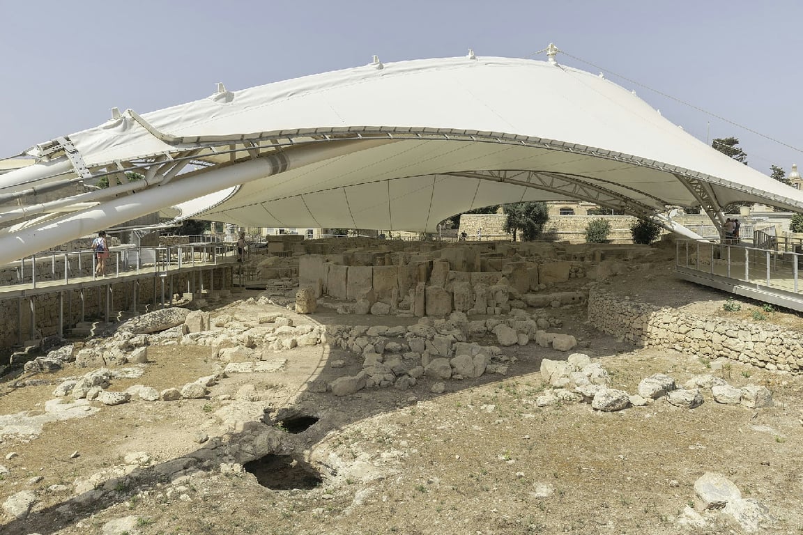 Tarxien Temples Megalithic Blocks 112 Wm 122608407 — Tarxien Temples