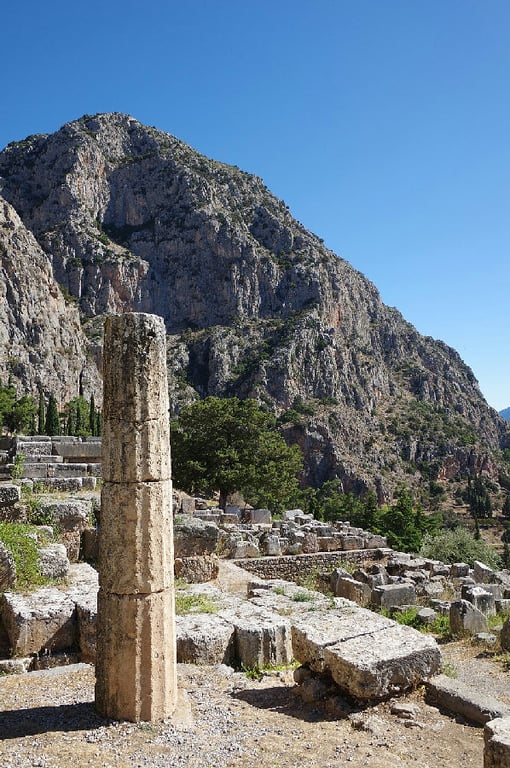Temple Of Apollo At Delphi Ruins 4 137 Wm 71450721 — Temple of Apollo at Delphi