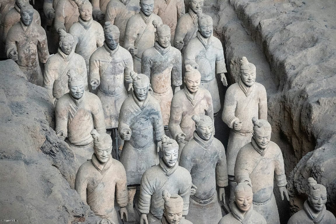 Terracotta Army Mausoleum Of T Ancient Artistry 119 Wm 154894072 — Terracotta Army, Mausoleum of the First Qin Emperor