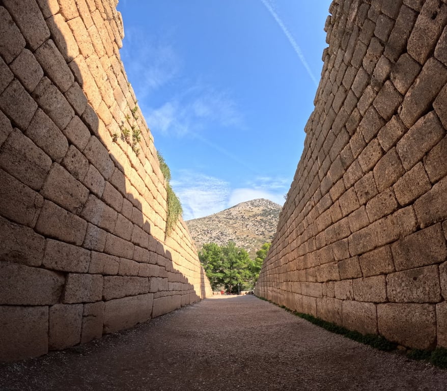 View From Entrace Into The Treasury — Treasury of Atreus
