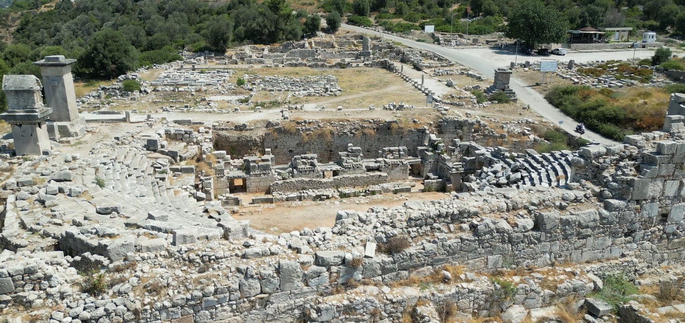 Xanthos Towers Knubs Theatre — Xanthos Ancient City