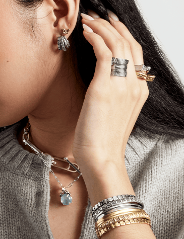 Mignon Faget structured, every day, architectural inspired jewelry