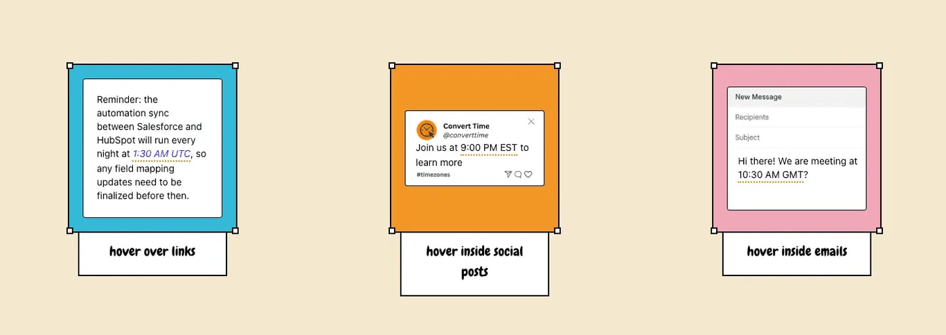 Convert Time Chrome Extension - Extensions project screenshot showing the interface