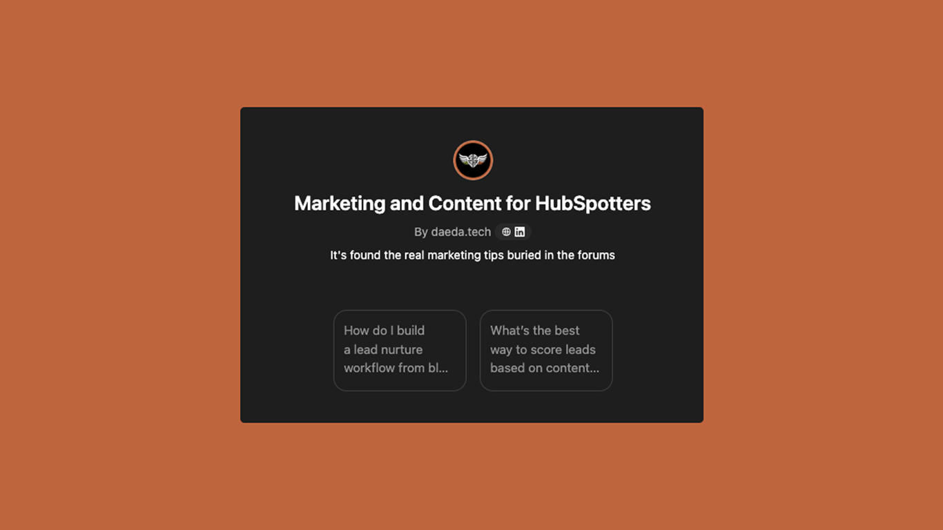 HubSpot Won’t Let You Automate This - But the Marketing GPT Found a Workaround
