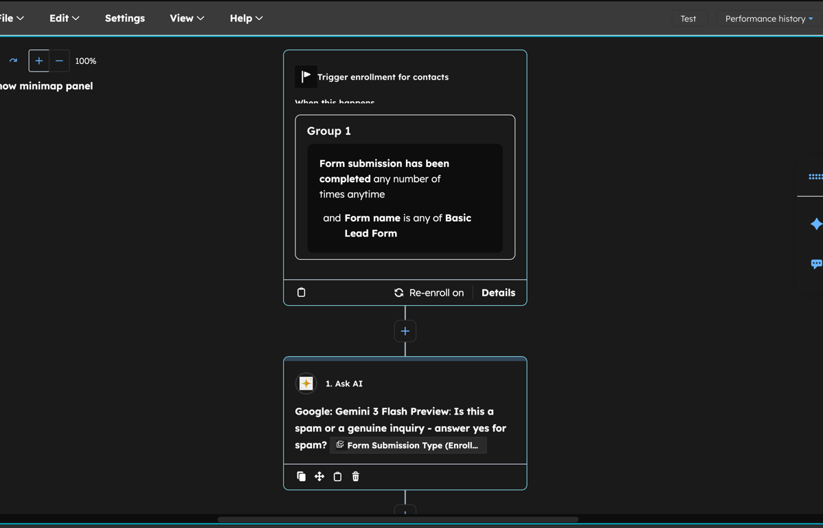 Dark mode — workflows