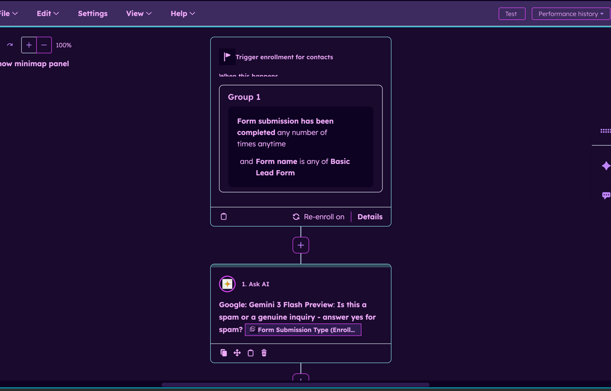 Purple theme — workflows