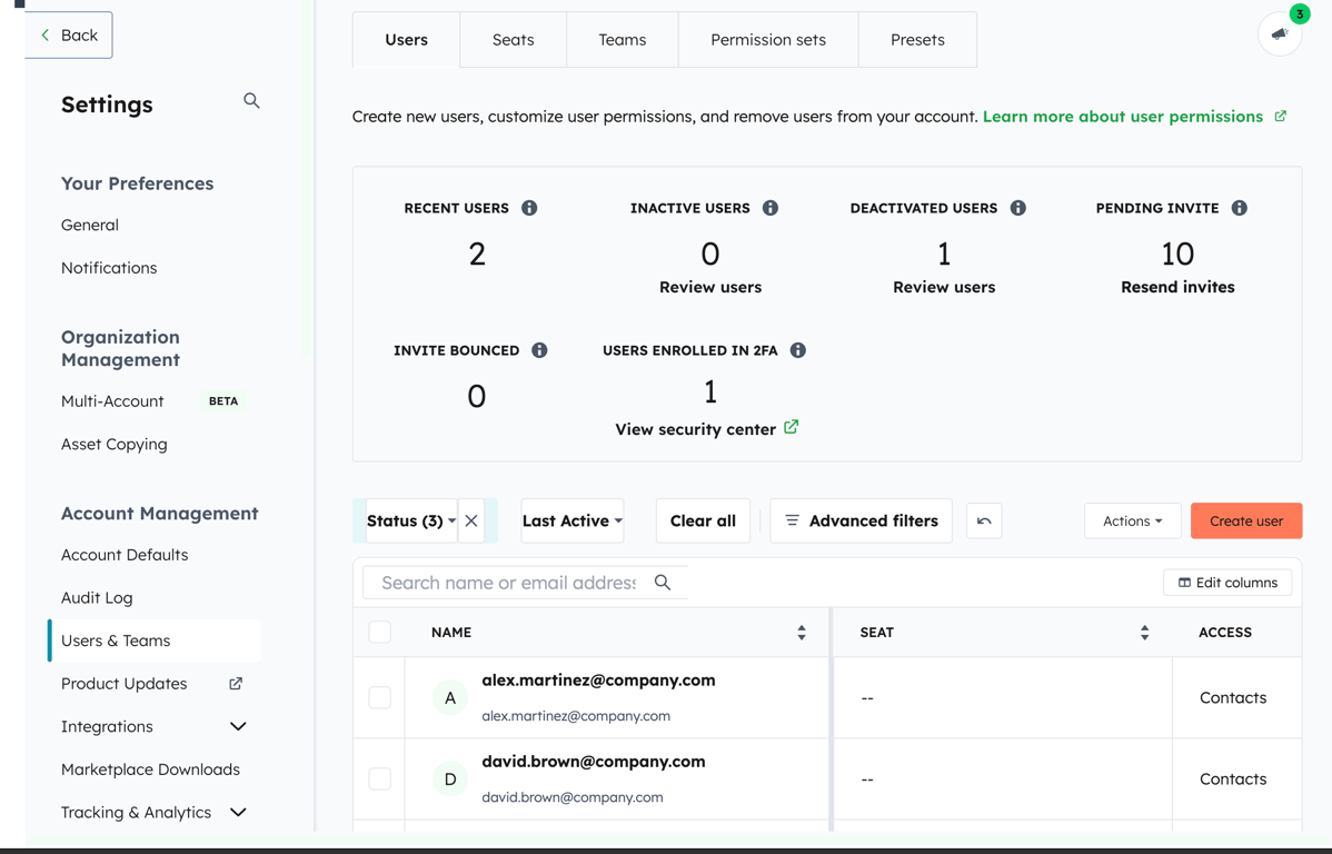Dark mode — settings