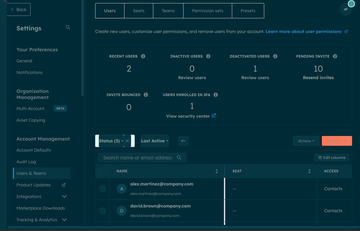 Teal theme — settings