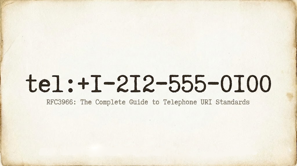 What is RFC3966? The Complete Guide to Telephone URI Standards