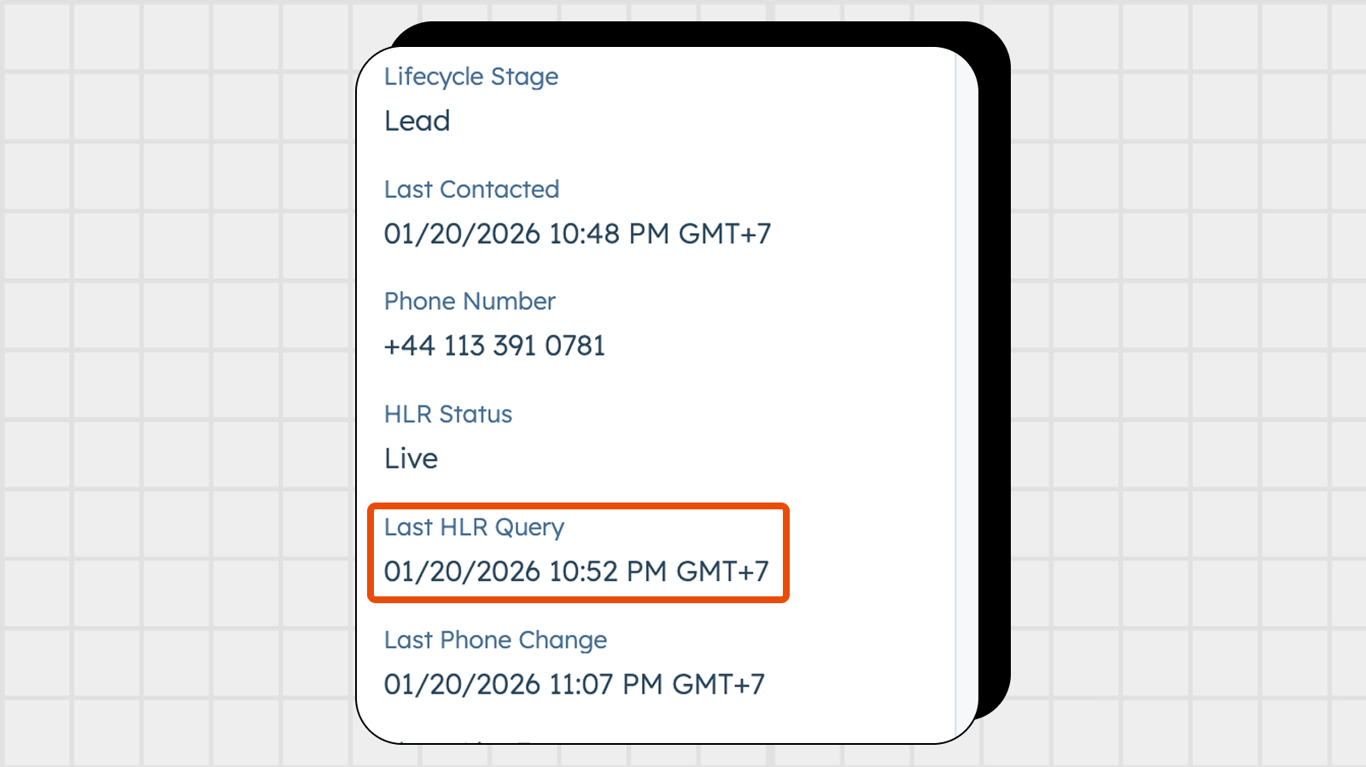 Last HLR Query property