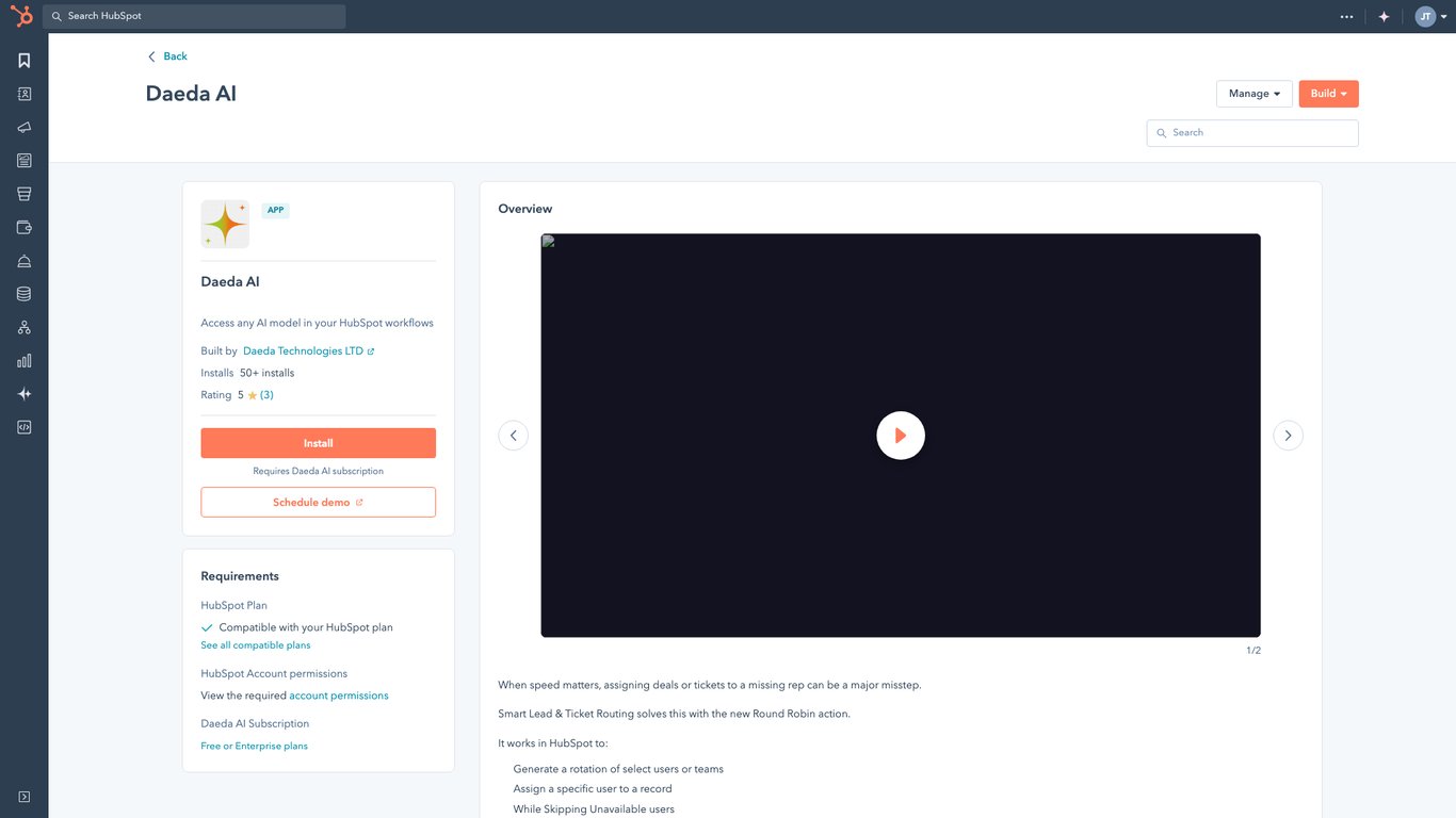 Daeda AI Marketplace Listing
