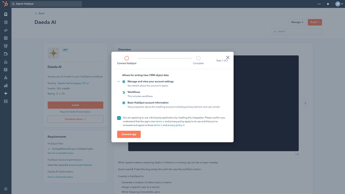 OAuth Permission Modal