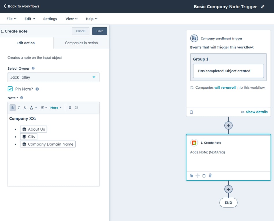 Daeda Notes Workflow Example
