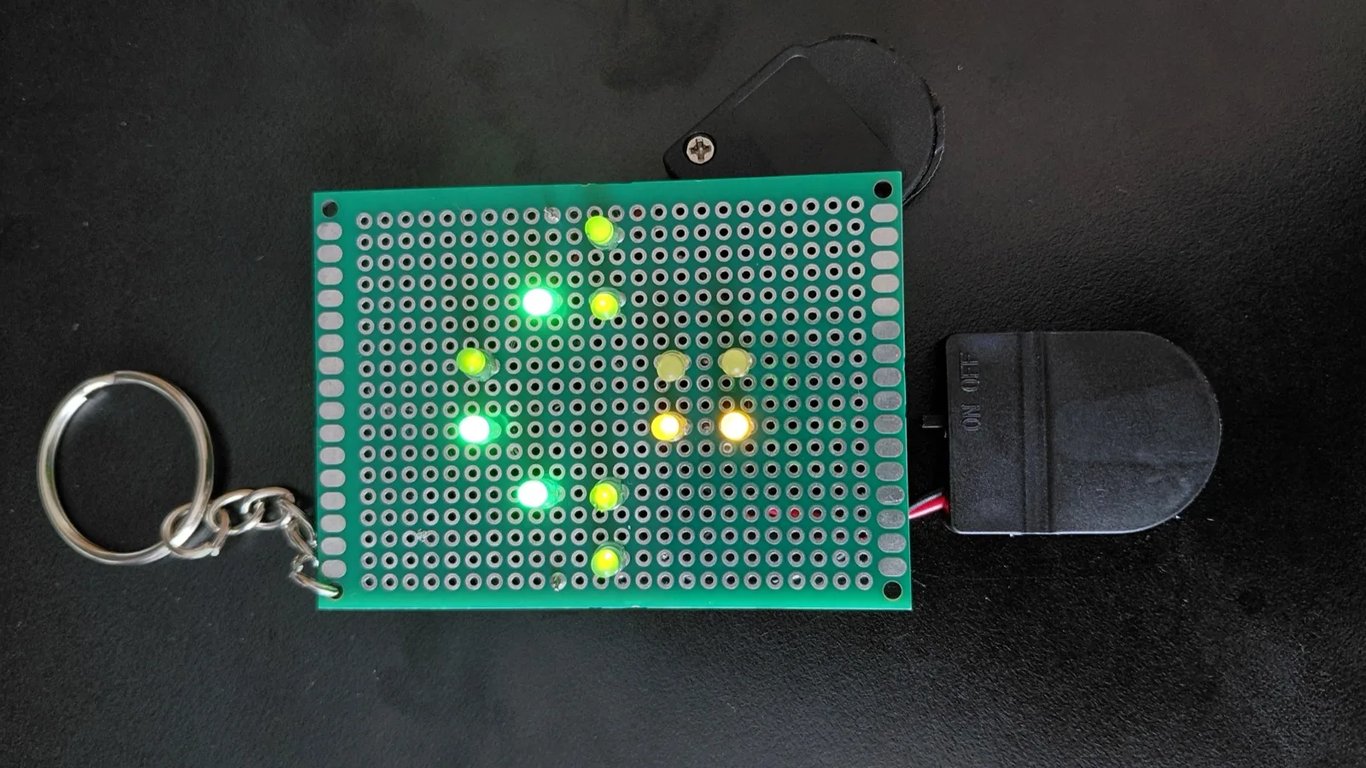 Mushroom LED Keyring - Hardware project screenshot showing the interface