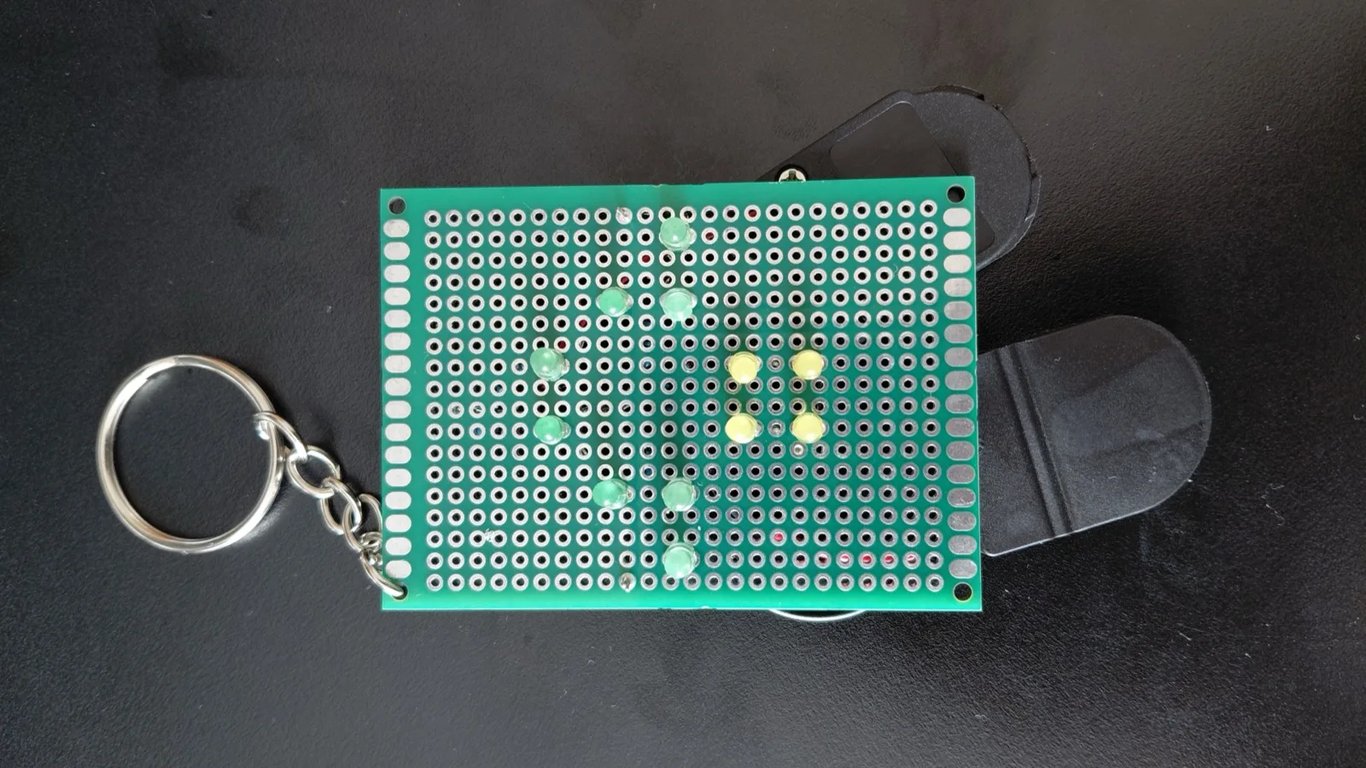 Mushroom LED Keyring - Hardware project screenshot showing the interface