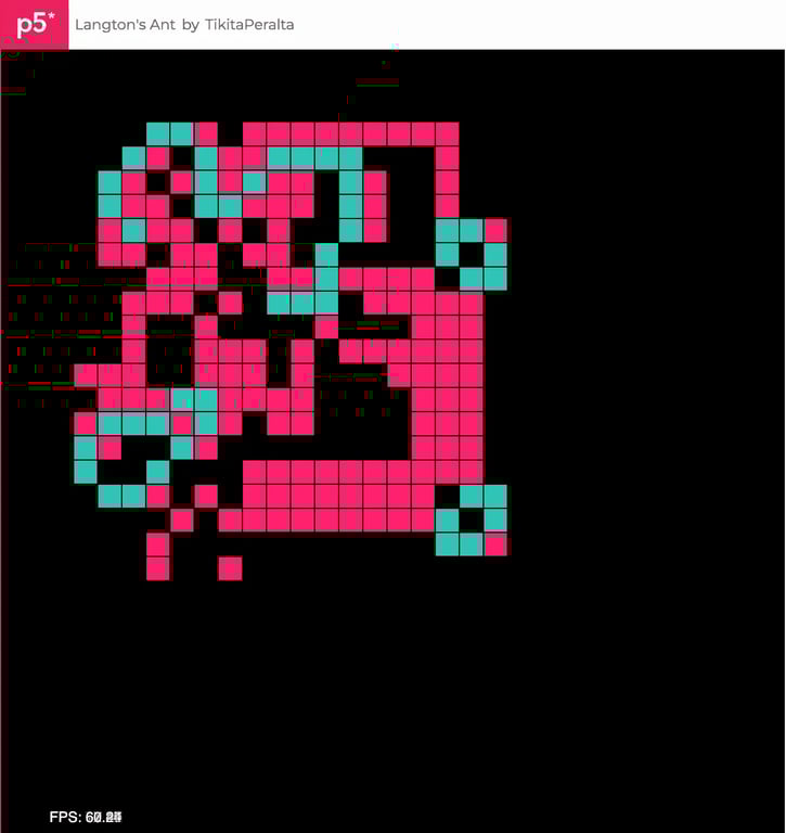 Langton's Ant - Simulations project screenshot showing the interface