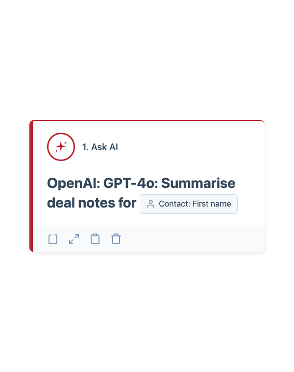 Daeda AI Ask AI workflow action