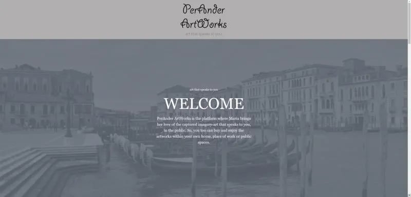 PerAnder Artworks - Archives project screenshot showing the interface