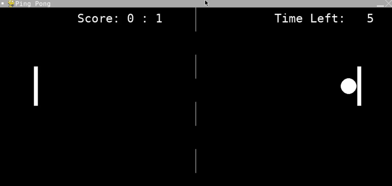 Pong - Archives project screenshot showing the interface