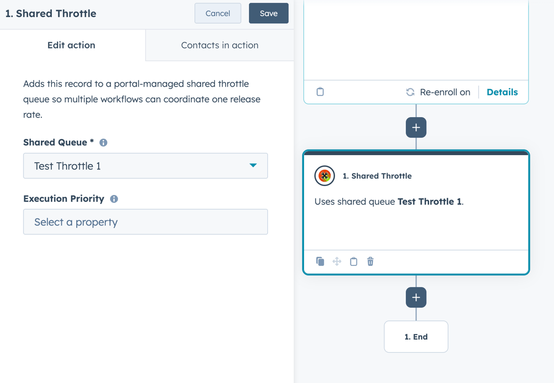 Shared Throttle in Workflow
