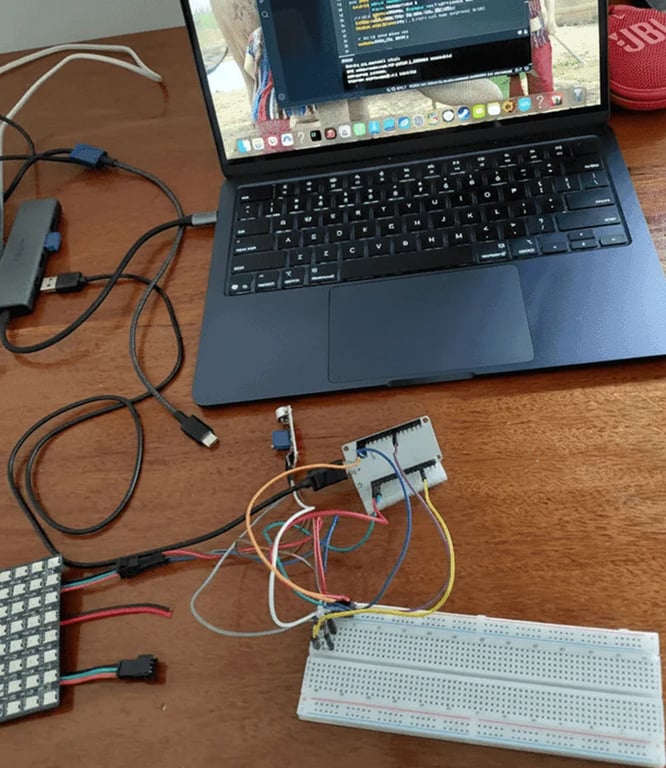 Light Dances to Music - Hardware project screenshot showing the interface