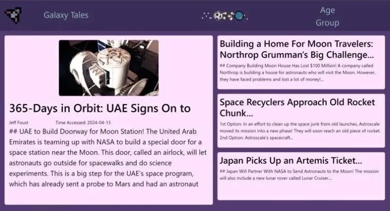 Hackathon - UoM StudentHack - Quests project screenshot showing the interface