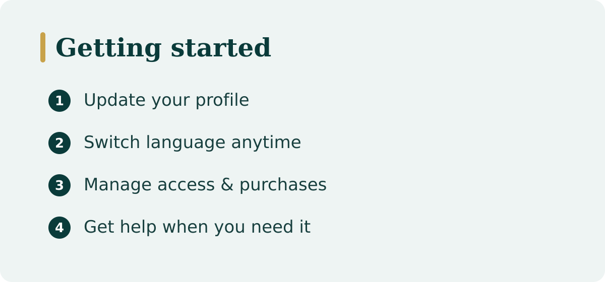 Managing your Elementum account in four steps