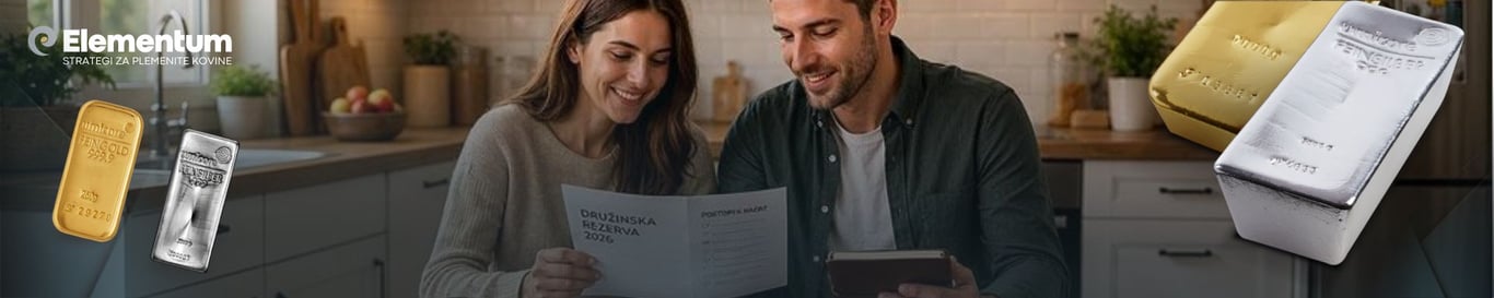 Par načrtuje družinsko finančno rezervo z zlatom in srebrom kot delom dolgoročnega varčevanja in zaščite premoženja.