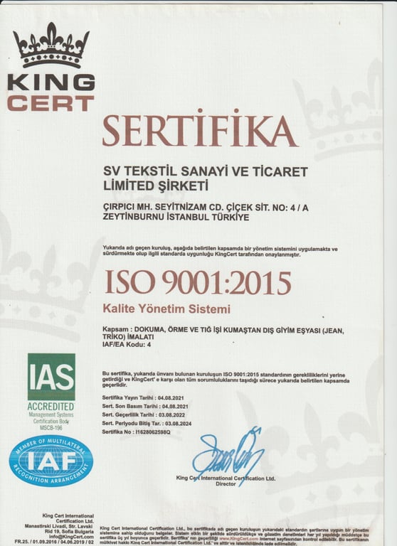 ISO 9001:2015 - 2021