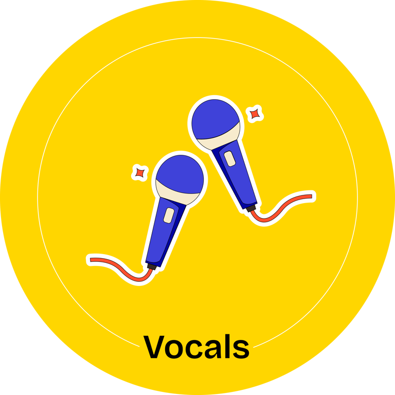 Illustrated vocals course icon