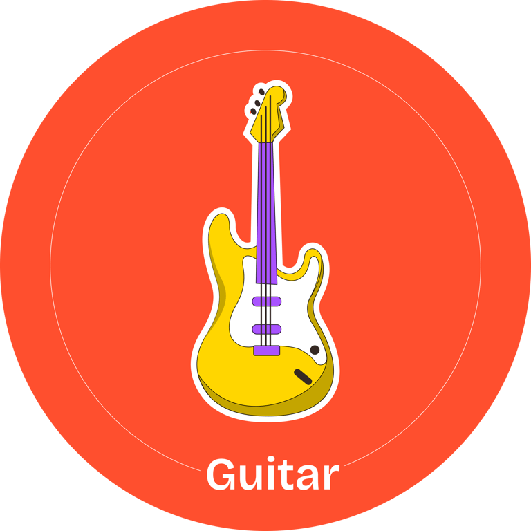 Illustrated guitar course icon