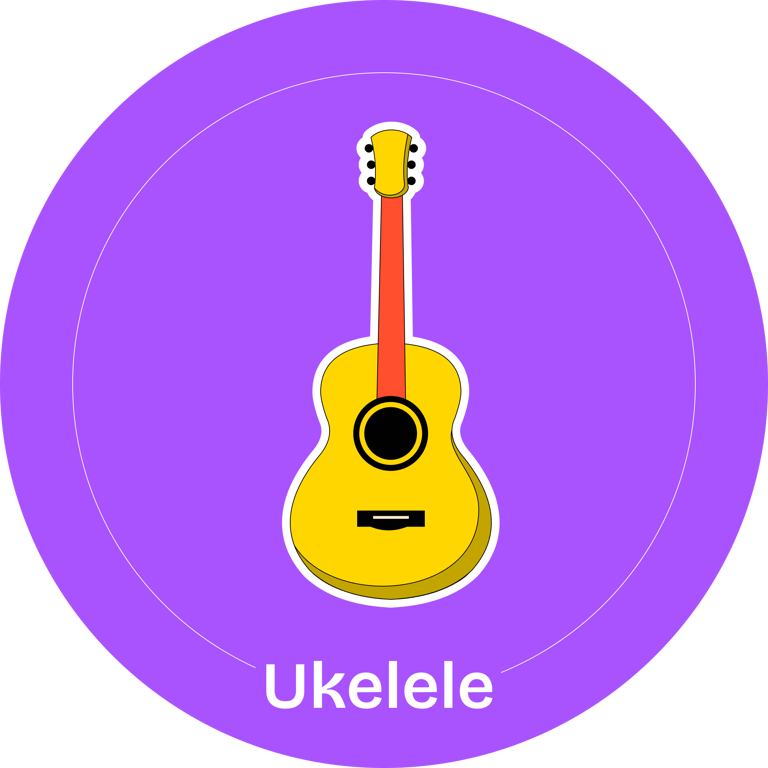 Illustrated ukulele course icon