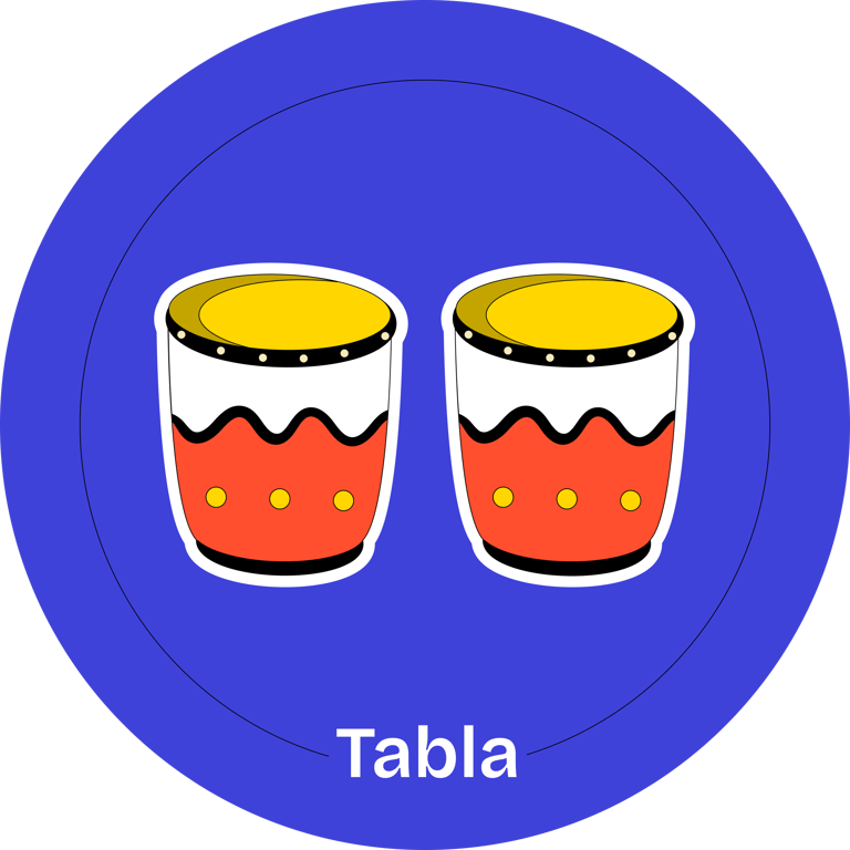 Illustrated tabla course icon