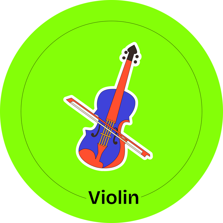 Illustrated violin course icon