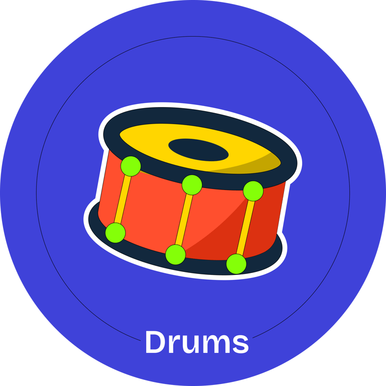 Illustrated drums course icon
